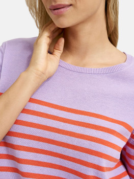 Vorschau: MILANO ITALY Damen Kurzarmpullover, lavendel Vorschau: MILANO ITALY Damen Kurzarmpullover, lavendel