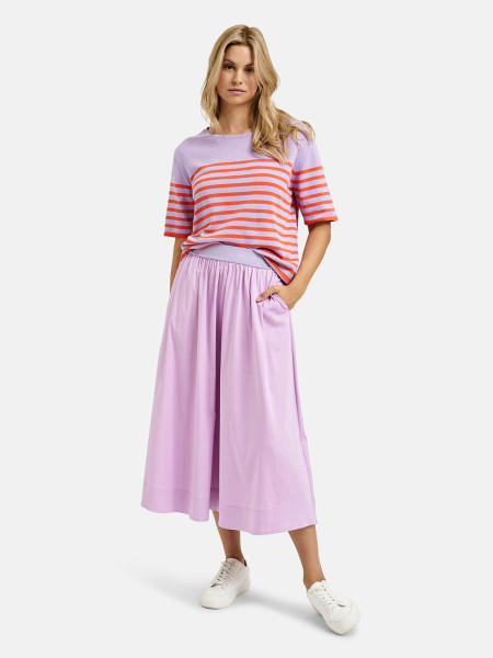 MILANO ITALY Damen Kurzarmpullover, lavendel