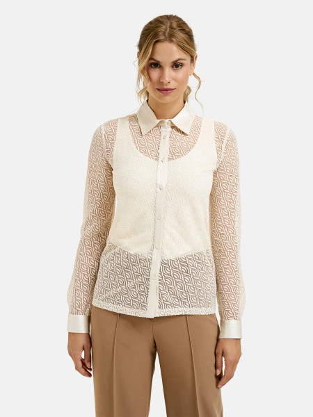 MILANO ITALY Damen Bluse, creme
