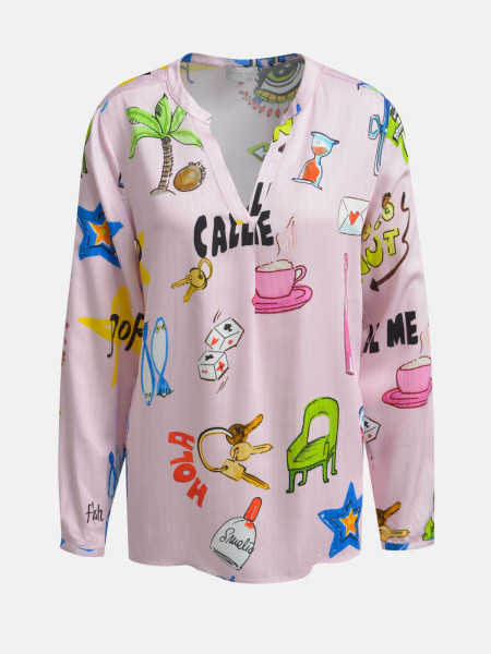 MILANO ITALY Damen Bluse, rosa