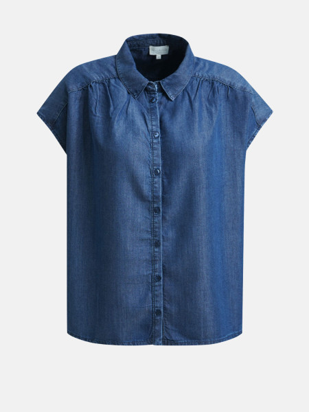 MILANO ITALY Damen Bluse, jeansblau