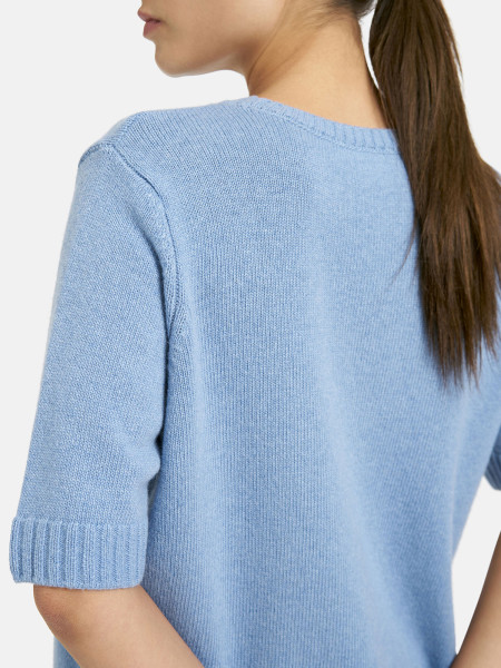 MILANO ITALY Damen Kurzarmpullover, blau