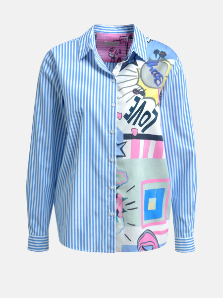 MILANO ITALY Damen Bluse, blau