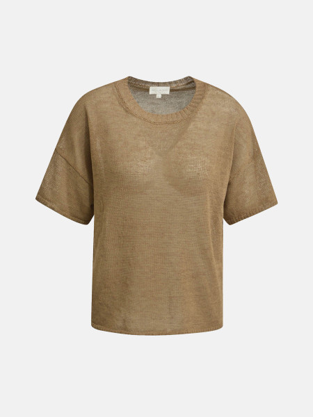 MILANO ITALY Damen Strick-Shirt, braun