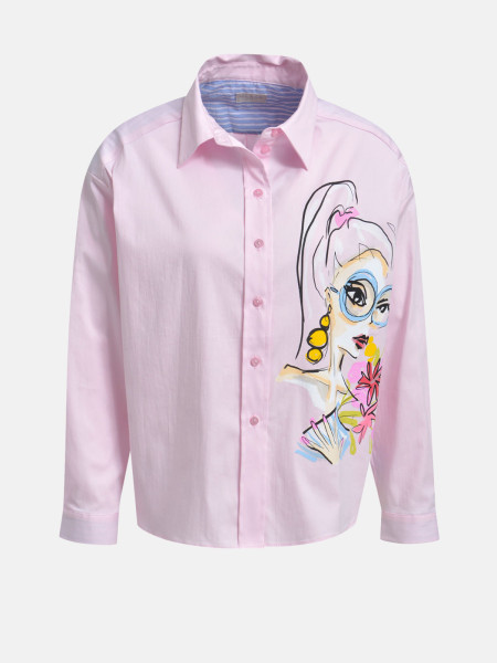 MILANO ITALY Damen Bluse, rosa