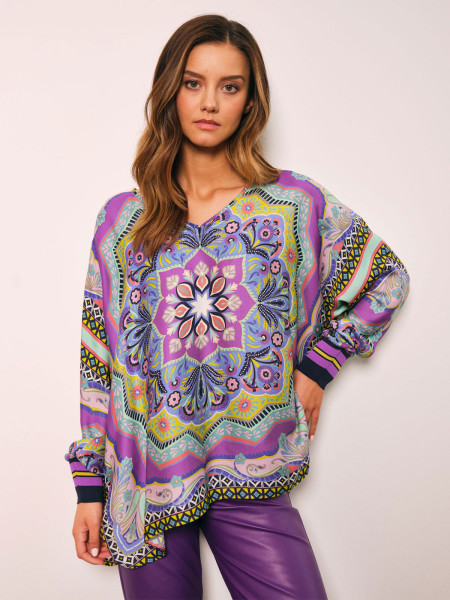 MILANO ITALY Damen Bluse, lila