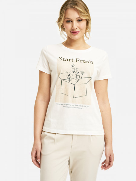 SMITH & SOUL Damen T-Shirt, creme