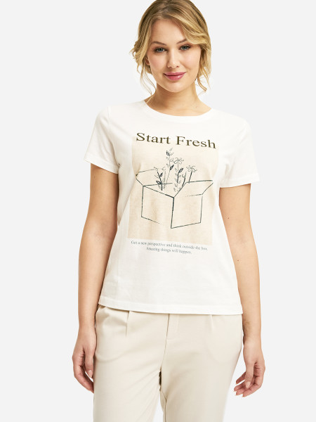 SMITH & SOUL Damen T-Shirt, creme