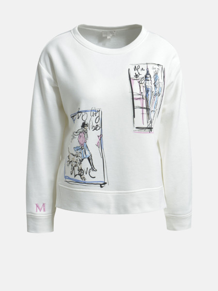 MILANO ITALY Damen Sweatshirt, creme