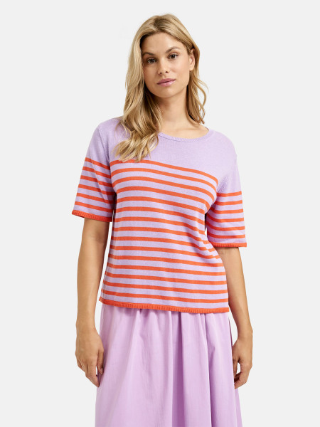 MILANO ITALY Damen Kurzarmpullover, lavendel