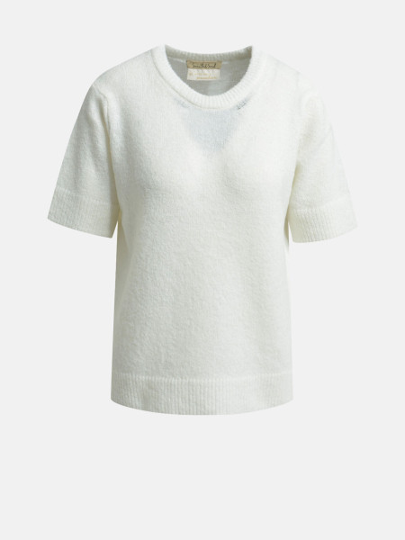 SMITH & SOUL Damen Kurzarmpullover, creme