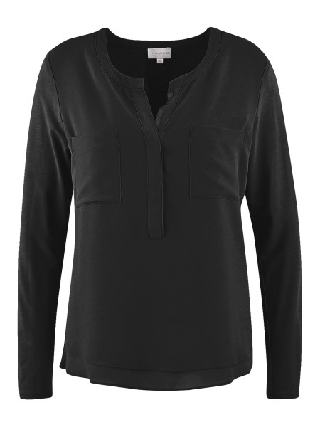 MILANO ITALY Damen Bluse, schwarz