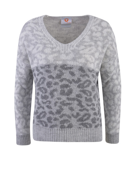 HEARTKISS Damen Pullover, grau