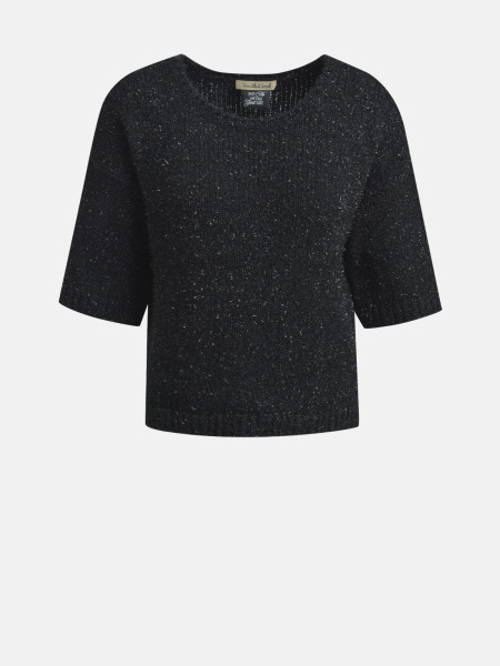 SMITH & SOUL Damen Kurzarmpullover, schwarz