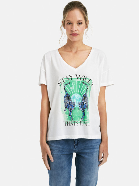 MILANO ITALY Damen T-Shirt, offwhite