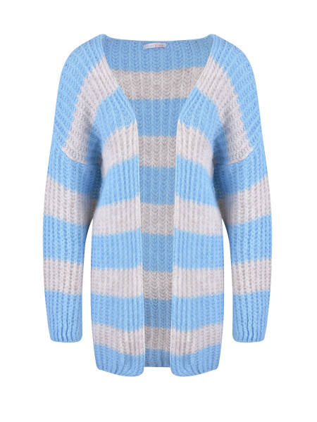HEARTKISS Damen Strickjacke, hellblau