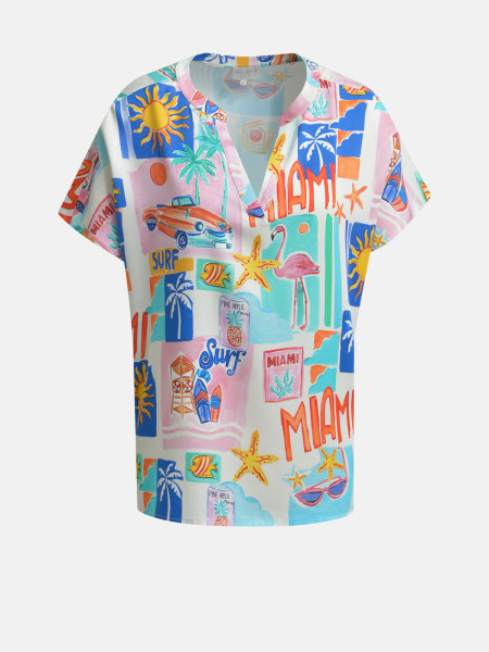 MILANO ITALY Damen Bluse, blau