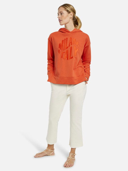 MILANO ITALY Damen Sweatshirt, rotorange