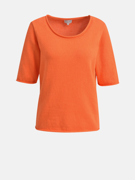 MILANO ITALY Damen Kurzarmpullover, orange