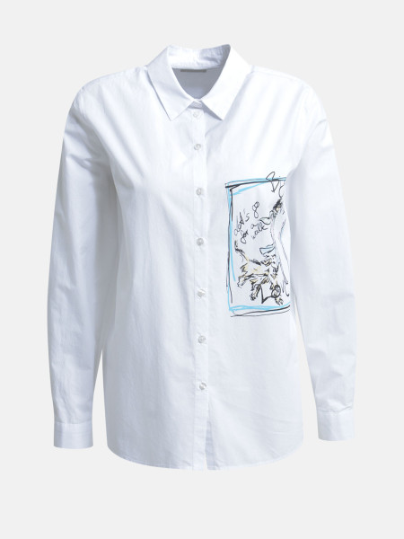 MILANO ITALY Damen Bluse, weiß