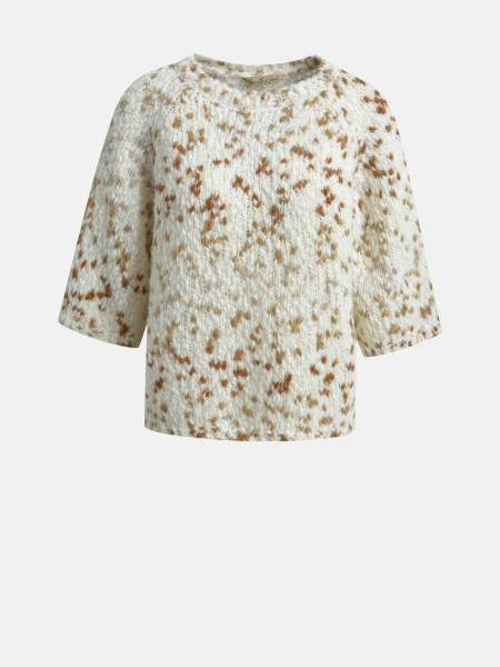 SMITH & SOUL Damen Kurzarmpullover, creme