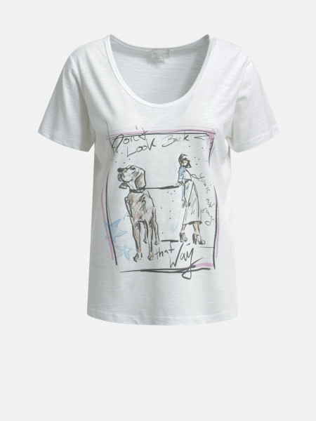 MILANO ITALY Damen T-Shirt, creme