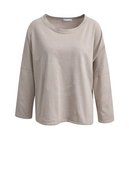 HEARTKISS Damen Langarmshirt, beige