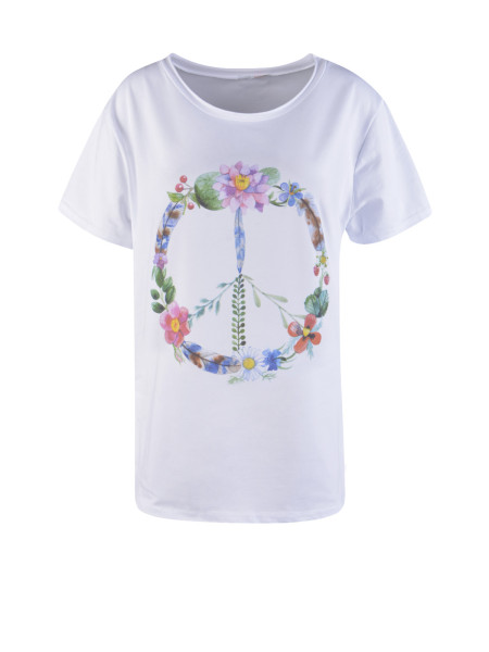 HEARTKISS Damen T-Shirt, weiß