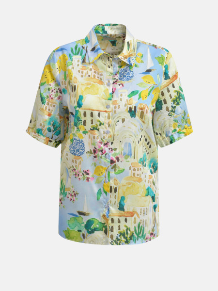 MILANO ITALY Damen Bluse, hellblau