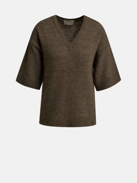 SMITH & SOUL Damen Kurzarmpullover, braun