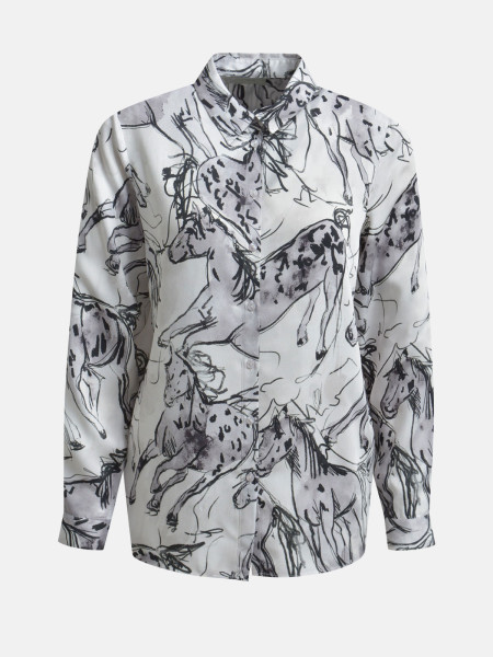 MILANO ITALY Damen Bluse, hellgrau