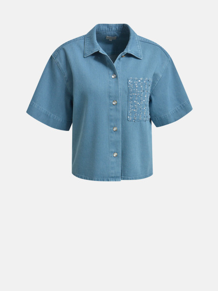 MILANO ITALY Damen Bluse, blau