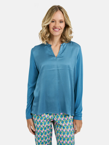 MILANO ITALY Damen Shirtbluse, blau